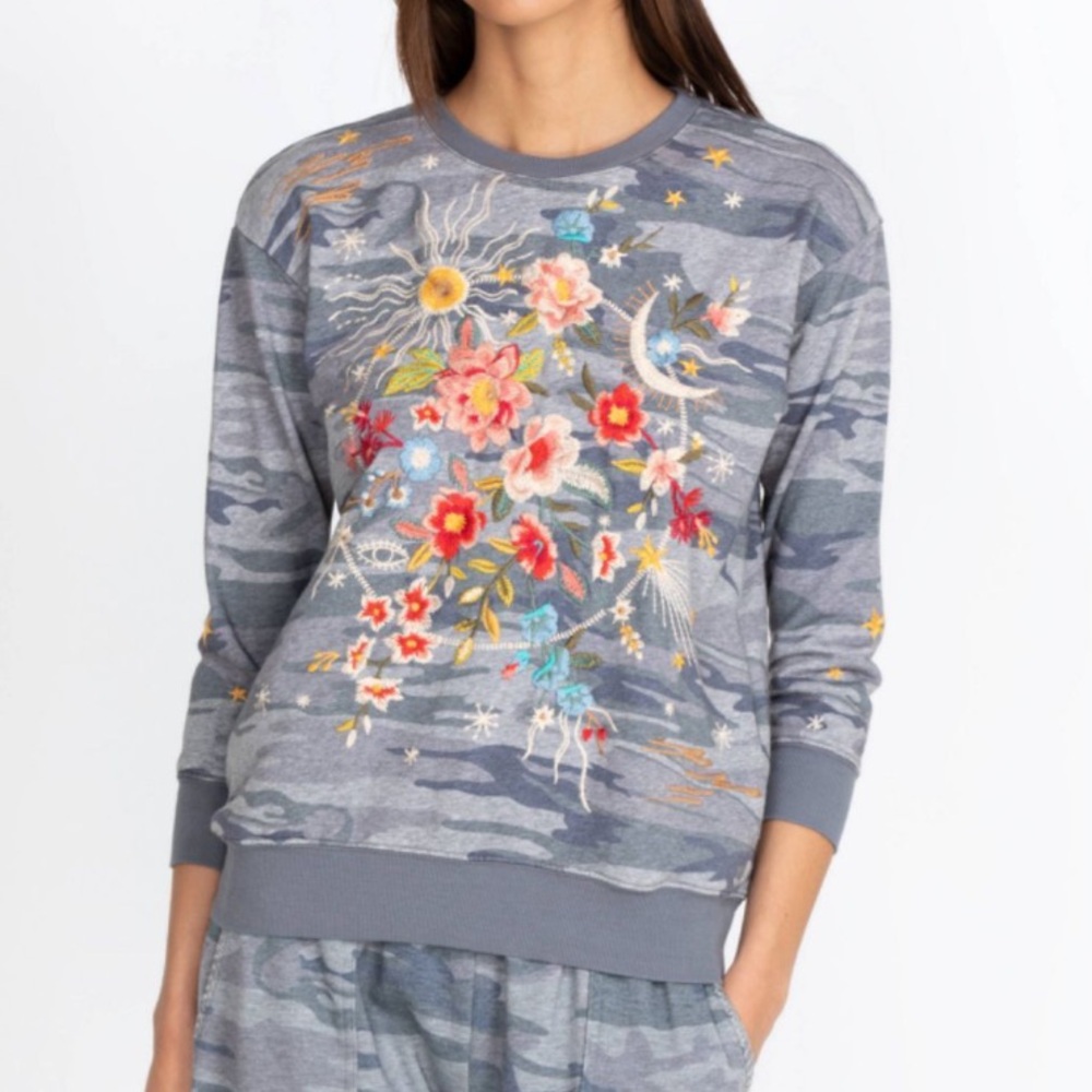 Johnny Was Lissa 3/4 Sleeve Sweatshirt S